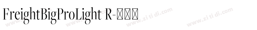 FreightBigProLight R字体转换